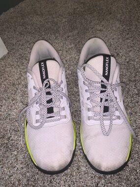 Nano Women Sneakers White with Neon Yellow Trim